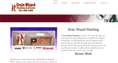 Desktop Screenshot of drainwizardplumbing.com